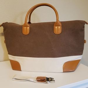 Brouk & Co. weekender travel bag.